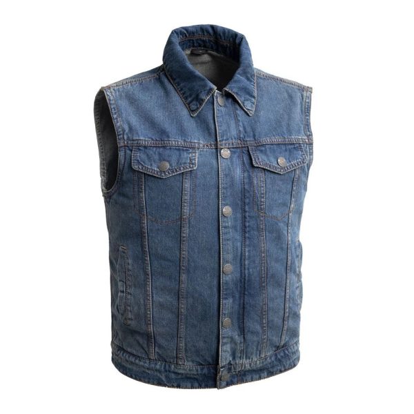 Showdown Rider  – Men’s Slim Denim Moto Vest