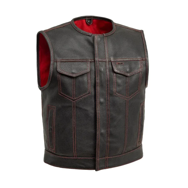 Lowside Aero  Perforated Biker Leather Vest